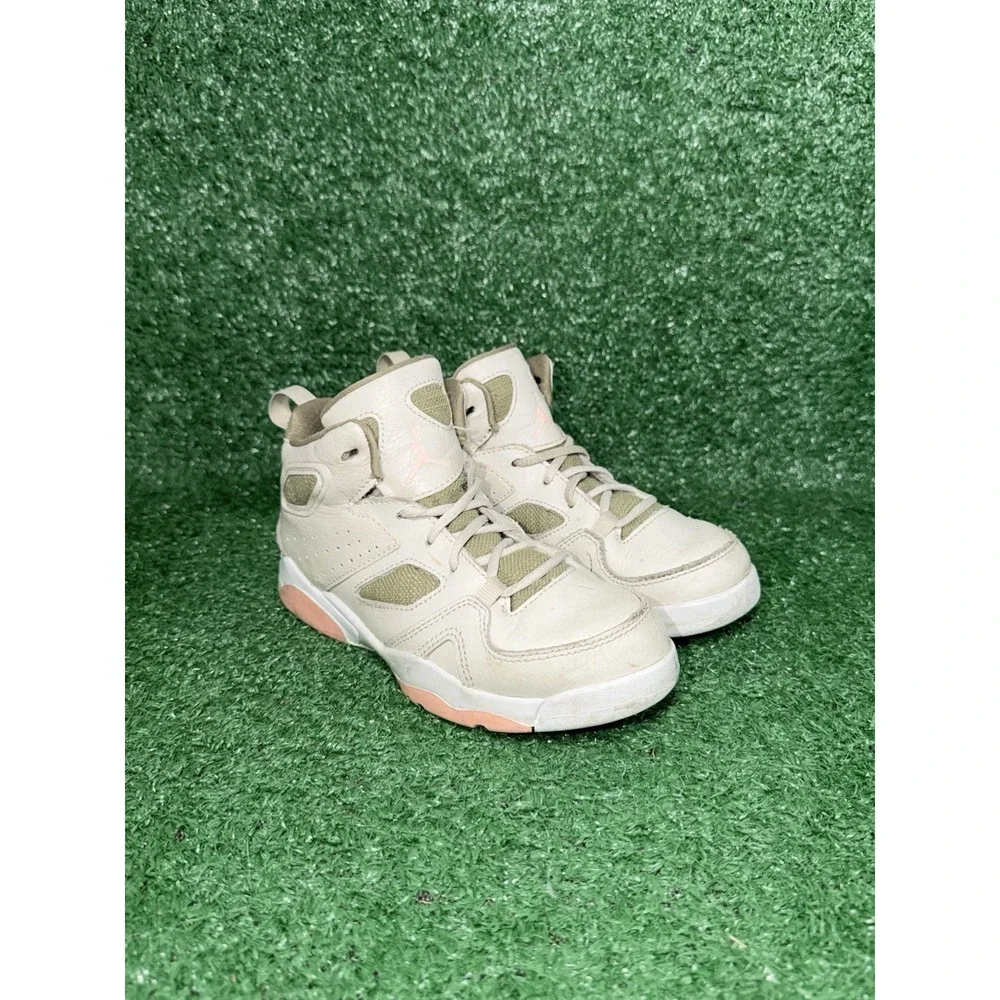 Air Jordan Flight Club '91 Toddler Size 12C Beige Pink Walking Shoes Sneakers‎